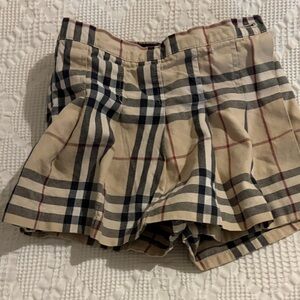 Burberry Checkered Beige Women's Shorts